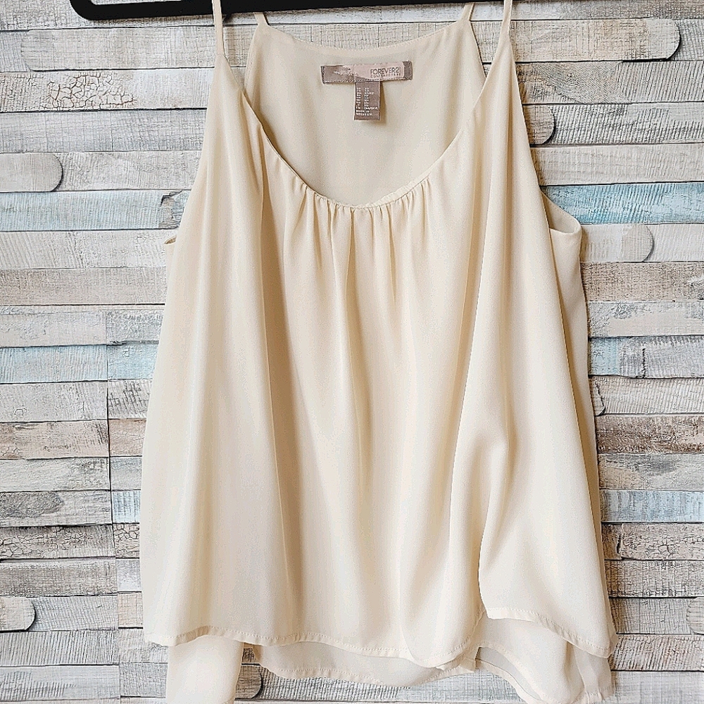 Cream chiffon camisole